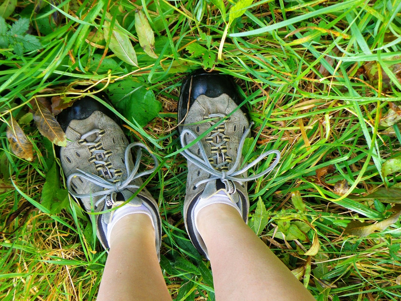 wandelen in gras